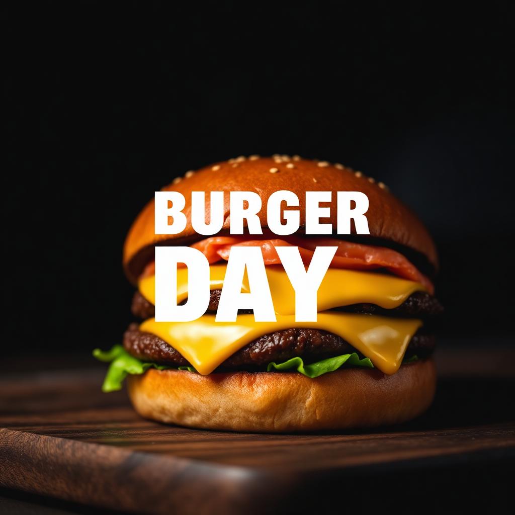 Post de hamburgueria gerado por IA